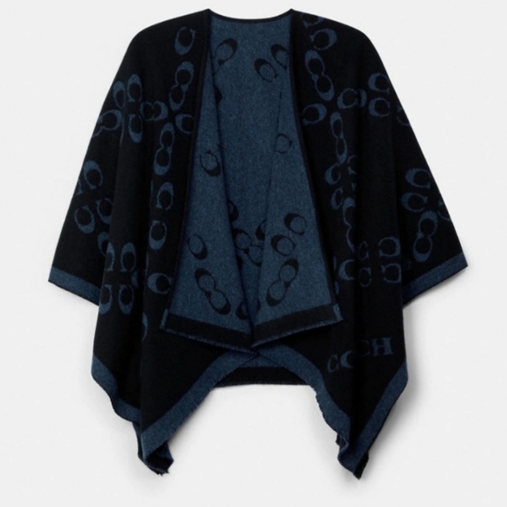 NWT Coach Signature Reversible Poncho
